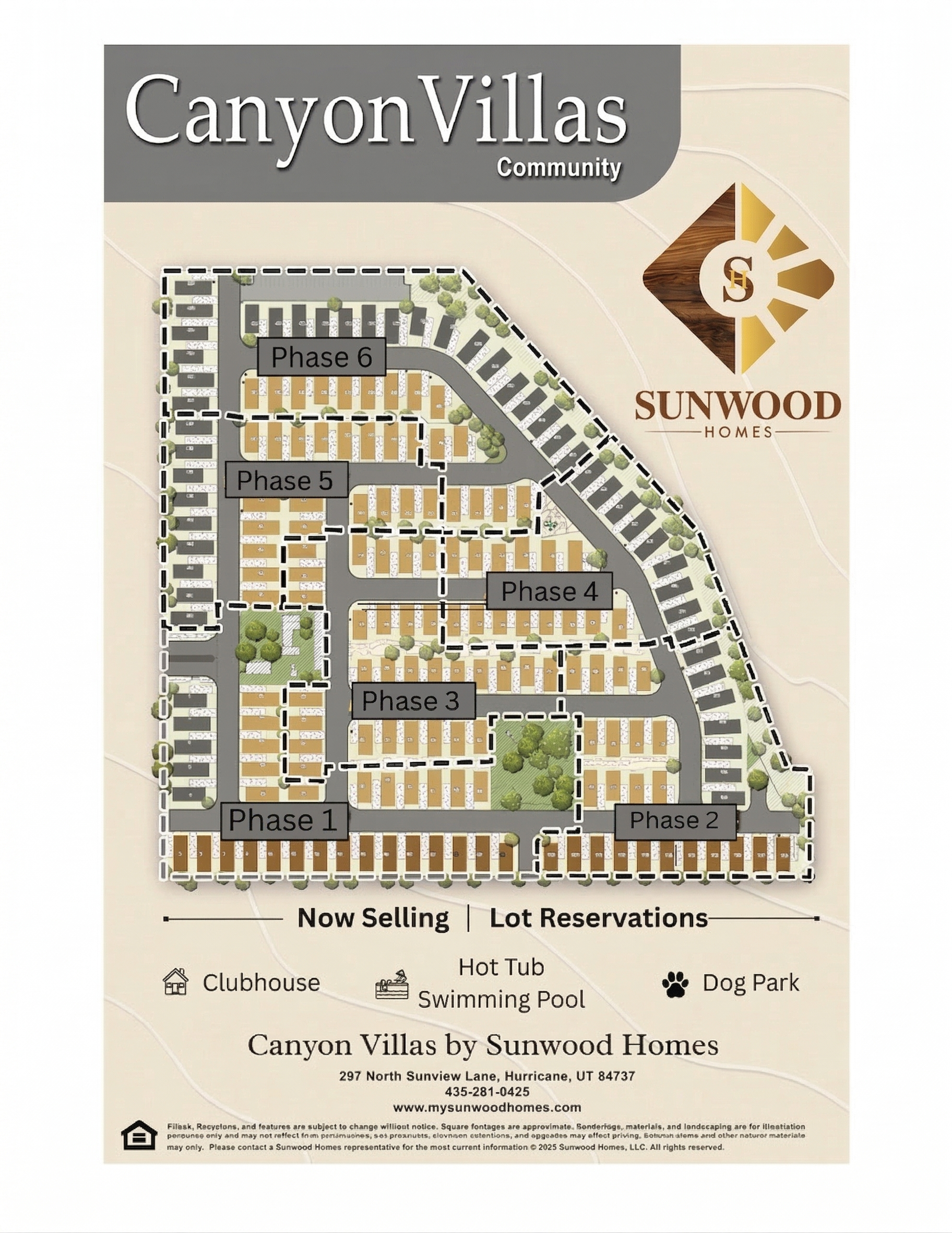 Canyon Villas Plat Map