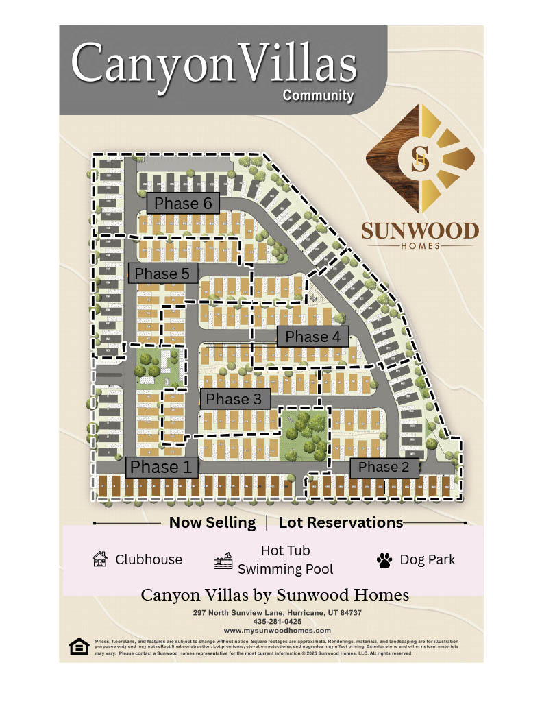 Canyon Villas Plat Map
